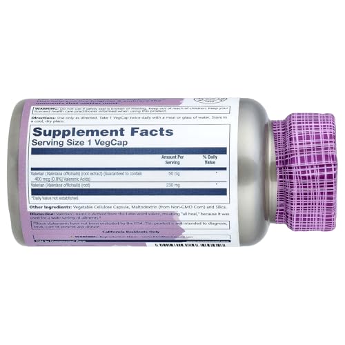 Valerian Root Extract Supplement 50 mg, 60 VegCaps - view 2