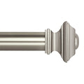 Drapery Treatment Window Curtain Rod - Square Design 1 1/8 Rod. 72 to 144 Inch. Satin Nickel