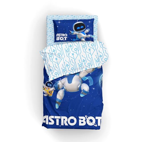 Sony PlayStation Astro Bot Twin Bedding Bundle – 64 x 86 Inches Reversible Comforter, Flat Sheet, Fitted Sheet, 1 Pillowcase – Bed in a Bag Set, Cosmic Clash - view 7