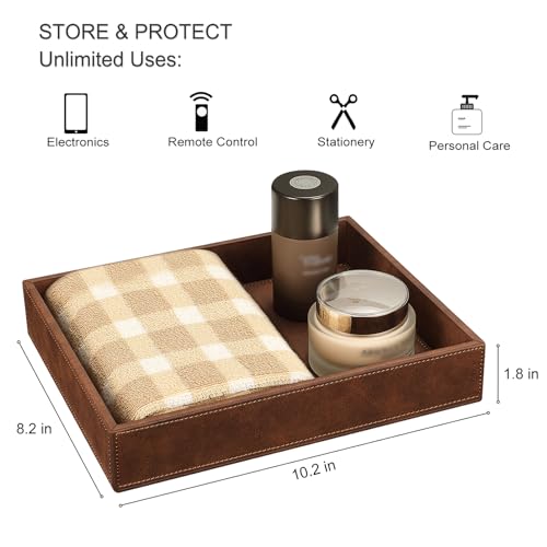 Valet Tray Desk Organizer PU Leather Catchall - view 3