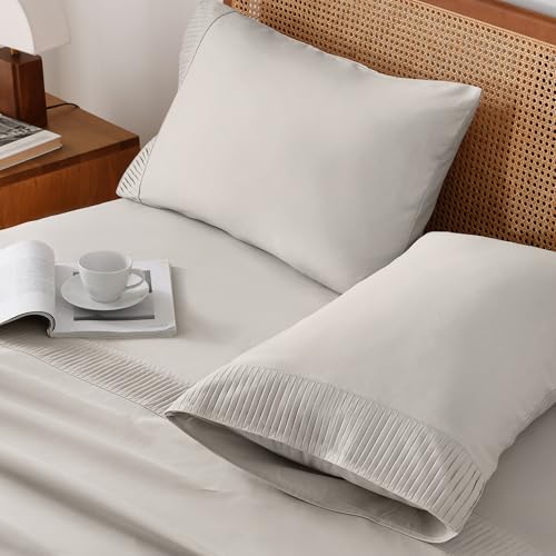 Deep Linen Grey King Sheets Set, Breathable & Cooling Sheets - view 3