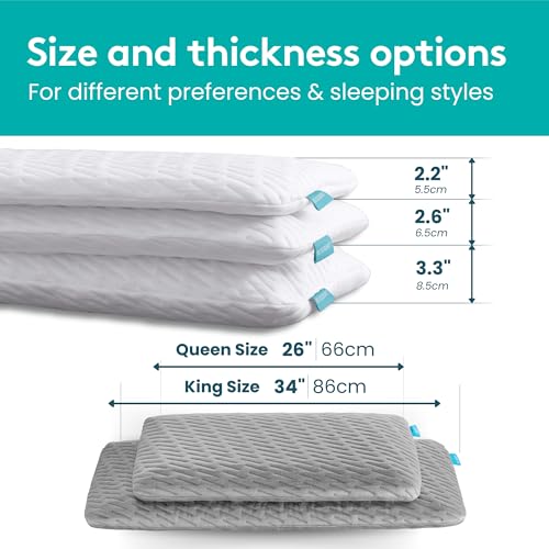 Stomach Sleeper Pillow, Thin Flat Memory Foam Pillow, 2.6 Inch - view 4