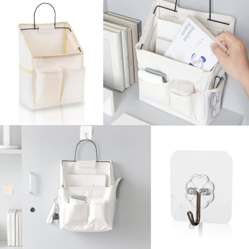 Wall Hanging Storage Bag 4 Pcs Fabric Closet Organizer Pockets - view 6