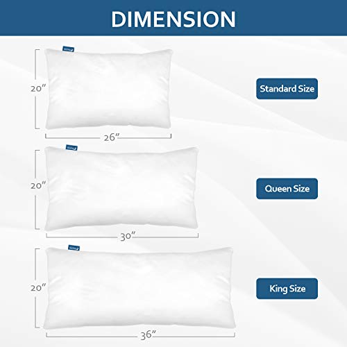 Waterproof Pillow Case Protector Zippered Standard Size White Pillow Covers - view 5