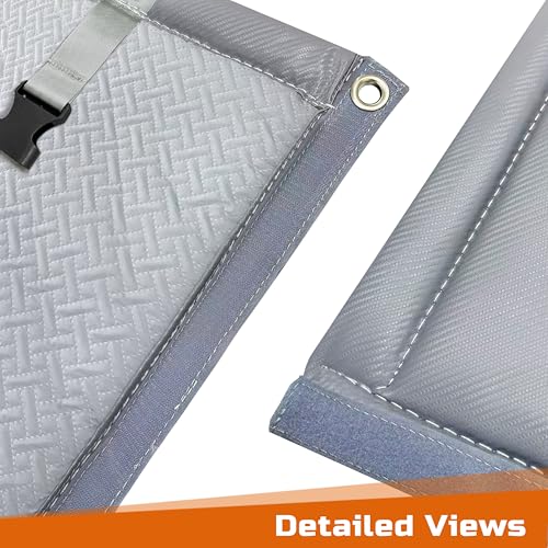 Soundproof Curtains 40" x 83" Acoustic Sound Barrier Dampening Blanket for Doors & Windows, Noise Blocking Blackout Curtain, Use for Recording Studio Home Office, 1 PACK Gray - view 3