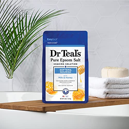 Epsom Salt Soaking Solution, Soften & Nourish with Milk and Honey, 48 Oz (Packaging May Vary) (Pack of 2) - view 6