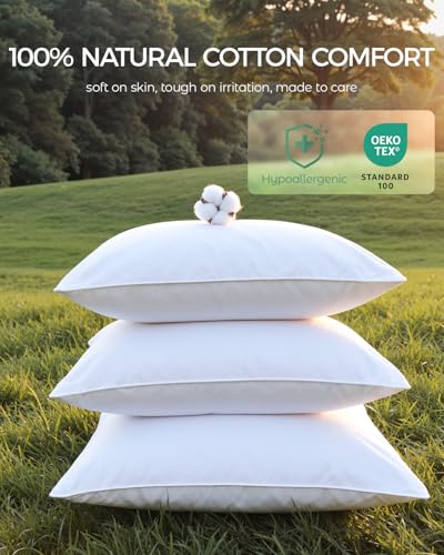 100% Cotton Pillow Protectors, 600 Thread Count, Standard, 4 Pack - view 5