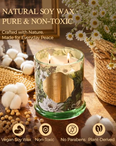 Eucalyptus Sage Non Toxic Large Soy Candle, 12.7oz Calm Scent - view 3