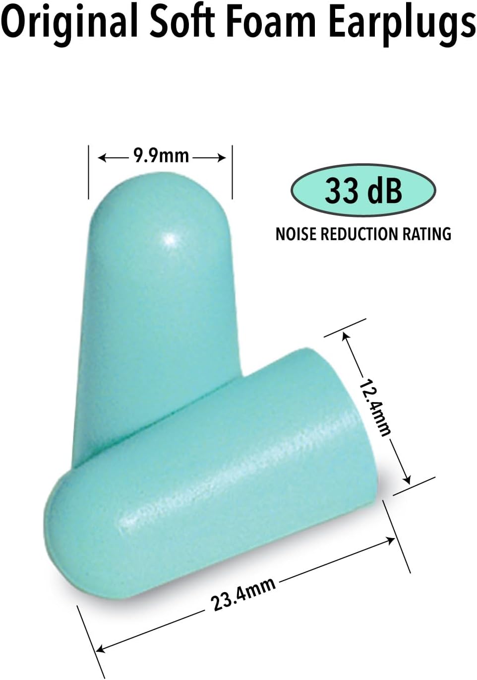 Original Soft Foam Earplugs, 50 Pair - 33dB Highest NRR, Comfortable Ear Plugs for Sleeping, Snoring, Work, Travel & Loud Events | Made in USA - view 2