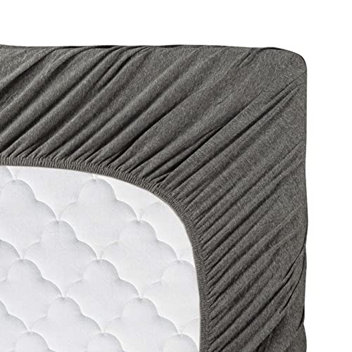 Road Trip America Jersey Knit Sheet Set - 3 Pieces Twin Cotton Sheets Set - Soft Cozy Stretchy Knit Bed Linen (Dark Grey, Twin) - view 6