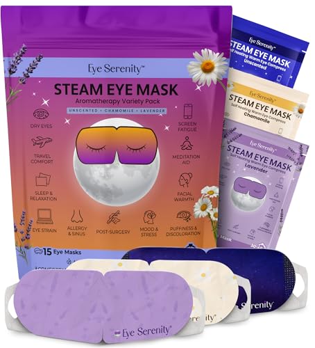 Eye Serenity Steam Eye Mask, Heated Eye Mask Fast Relief for Stye, Variety
