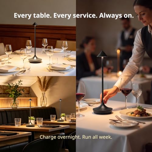 Cordless Rechargeable Table Lamp, Long-Lasting 60-Hr Battery, Dimmable LED - view 6