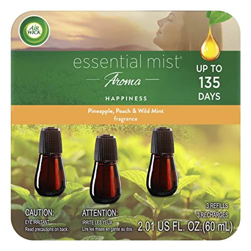 Essential Mist Refill, 3 ct Multipack, Sleep, Happiness, Rejuvenate, Essential Oils Diffuser, Air Freshener