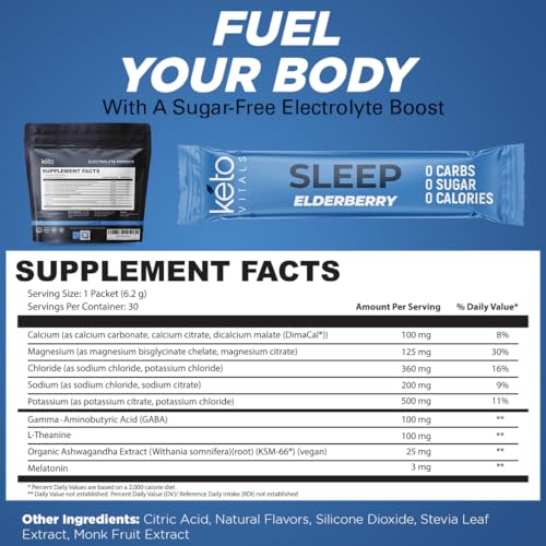 Sleep Drink Electrolyte Sleep Powder Packets - Elderberry, 30 Count - view 3