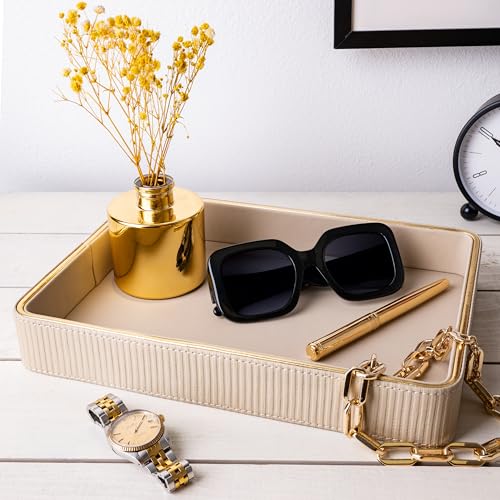 Perfume Tray Valet Tray Night Stand Bedside Organizer| Perfume Organizer Catchall| Perfume Trays for Dresser Vanity Tray for Dresser Countertop| Perfume Holder| Nightstand Organizer Women - view 3