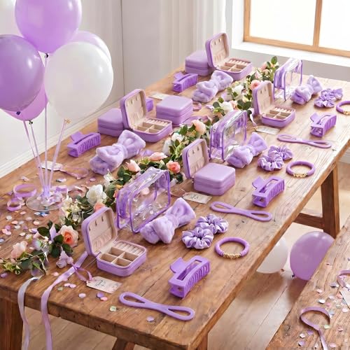 36 Pcs Teen Girl Party Favors, Spa Sleepover Supplies, Classic, Purple - view 5