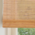 Natural Woven Wood Bamboo Roman Shades for Indoor Windows, Acorn