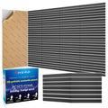 6 Pack 2-Layer Fold Soundproof Wall Panels, 24 x 12 x 0.43 in Large Sound Proof Foam Panels for Walls, 0.9lb/ft³ High Density, 3D Acoustic Panels,Artistic Noise Dampening Panels Black&White