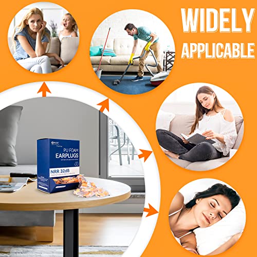 200Pairs Foam Ear Plugs for Sleeping,32dB,Orange - view 7