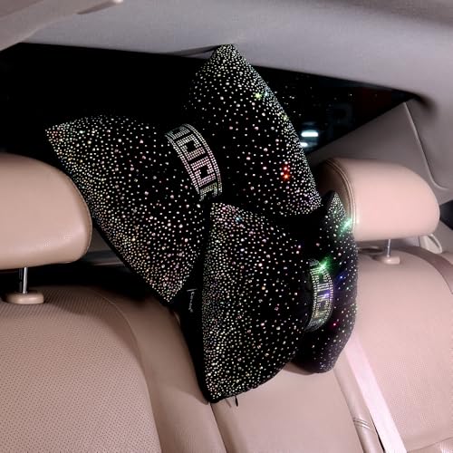 Bling Bow Neck Support Pillow for Driving Seat Headrest Car Accessories 2pc - view 2