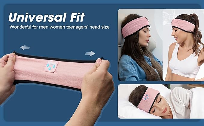 Sleep-Headphones-Wireless-Bluetooth-Headband - Comfy Sleeping Eye Mask Headphones Headset, Sport Headband Earbuds Electronics Tech Gadgets Christmas Birthday Gifts for Women Men Running - view 7