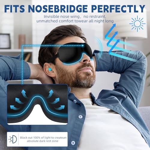 4-Pack Eye Masks for Sleep with Adjustable Strap Comfortable Sleep Masks for Women and Man Night Sleep, Travel, Nap Gery - view 3