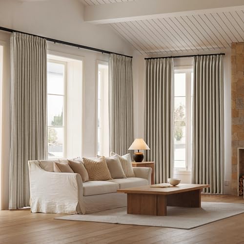 Sand Pinch Pleated Blackout Curtains, Bedroom Drapes, 2 Panels, 40"W x 84"L - view 6