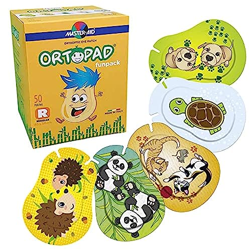 Adhesive Eye Patches, 50/bx, Fun Pack, Reg Size 4+ yr