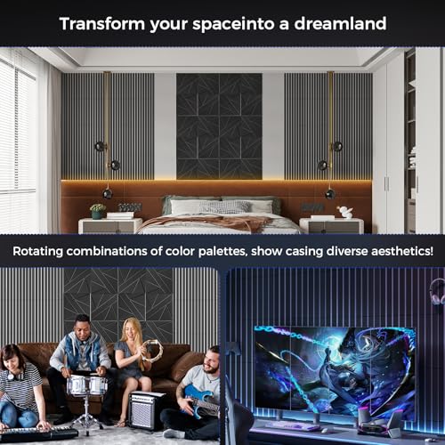 6 Pack 2-Layer Fold Soundproof Wall Panels, 24 x 12 x 0.43 in Large Sound Proof Foam Panels for Walls, 0.9lb/ft³ High Density, 3D Acoustic Panels,Artistic Noise Dampening Panels Black&White - view 6