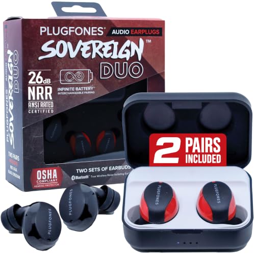 Sovereign Duo Bluetooth Earplug Headphones for Work, OSHA Safety