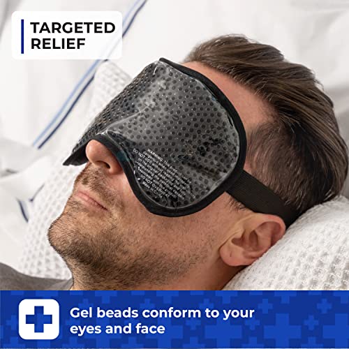 Gel Bead Eye Mask, Hot and Cold Therapy, Blush - view 3