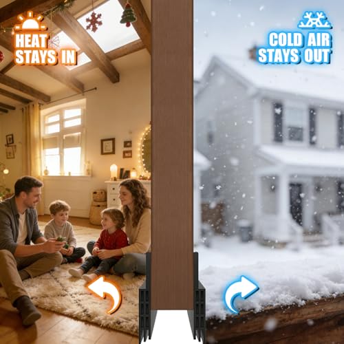 Door Draft Stopper for Bottom of Door, 78 inch Door Sweep Weather Stripping - view 6