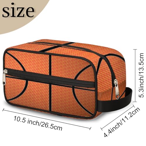 Kids Travel Toiletry Bag - Waterproof Hanging Cosmetic Hygiene Bags for Boys Men - Basketball Pattern Large Shave Kit for Toiletries Accessories Bathroom Stuff - view 6
