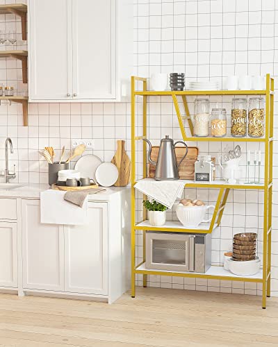 5-Tier Adjustable Bookshelf, Tall Metal Display Shelves for Living Room - view 2