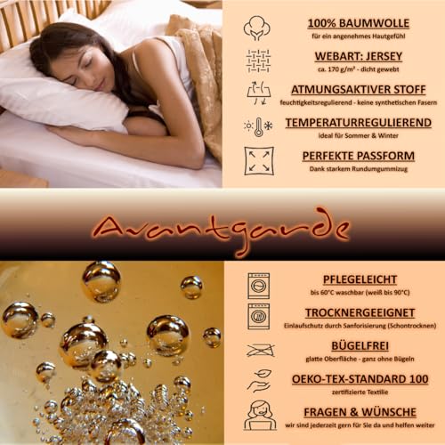 Fitted Sheet for Waterbeds and Box Spring Beds - 170 g/m² - 100% Cotton Jersey - Oeko-Tex Certified - view 4
