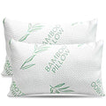 Elif Queen Size Pillows for Sleeping Set of 2 – Cooling Shredded Memory Foam Pillows with Removable Cover for Back, Stomach & Side Sleepers, Rayon Derived from Bamboo, Queen (2 Pack)