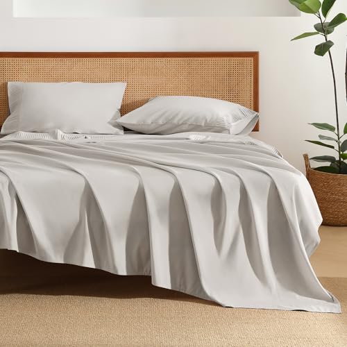 Deep Linen Grey King Sheets Set, Breathable & Cooling Sheets - view 2