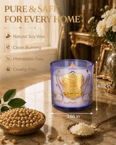 Eucalyptus Lavender Scented Candles with Wood Wick 13oz 75h - view 4