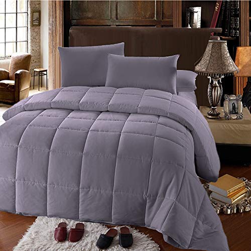 Plush Down Alternative Comforter Queen - Gray Duvet Insert with Corner Tabs - All-Season Hypoallergenic Comforter Reversible - 100% Plush Down Alternative Fill - Queen, Gray - view 2