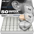 PQ Wax Ear Plugs, Silicone Earplugs for Sleep, Classic, 50 Ct