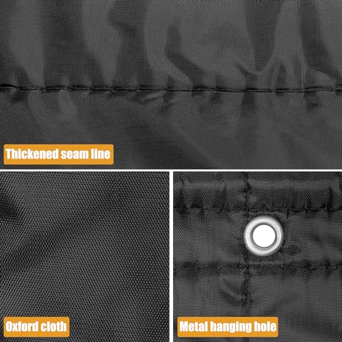 Extra Large Sound Dampening Blankets, 96" x 54.5" Sound Absorbing Blanket Sound Absorbing Curtains - 0.24" Thickness, Noise Reducing Blackout, Recording Studio Acoustical Treatments, Black - view 6