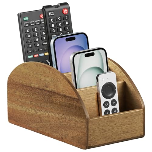 Wood TV Remote Control Holder, Cute Pen/Pencil Holder, Desktop Organizer