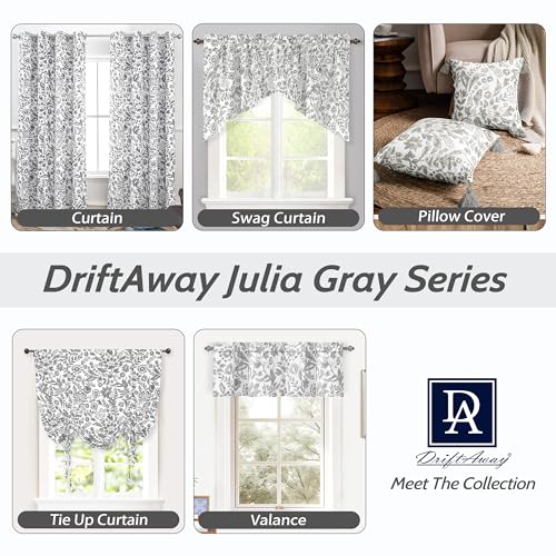 Julia Blackout Curtains Grommet 2 Panels, W52xL96, Gray - view 5