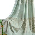 Faux Linen Branch Embroidered Grommet Curtains, 2 Panels, 52 x 84