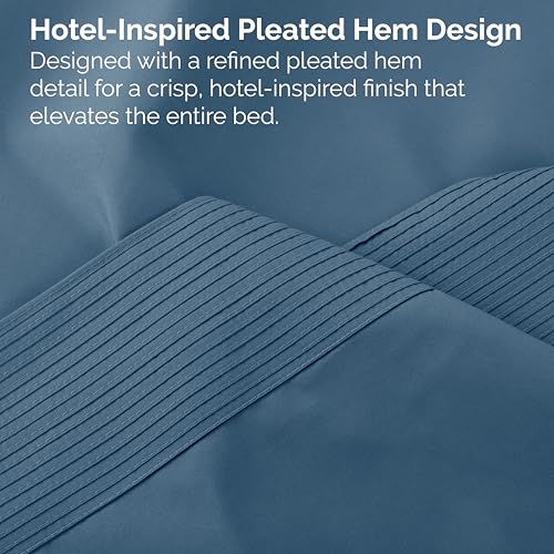 Southshore Fine Living, Inc. Queen Bed Sheets deep Pocket Set with 21" Deep Queen Fitted Sheet, Pillow Cases Standard Set of 2 | Hotel Luxury Quality | Easy Care Microfiber Sheets | Coronet Blue - view 5