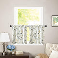 Gray Bird Print Short Curtains for Small Window, 30 x 30, 2 Panels