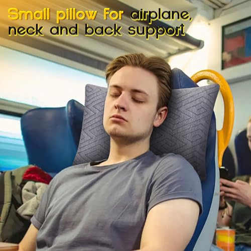 Travel Pillow for Sleeping Camping, Memory Foam Small Pillow with Breathable Cover for Backpacking, Airplane, Car (15.5 X 12 Inch) - view 7
