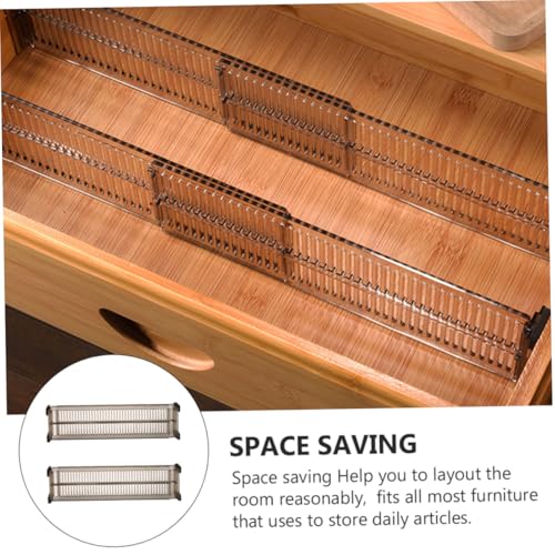 Adjustable Retractable Drawer Divider 2 Sets Plastic Organizer - view 4