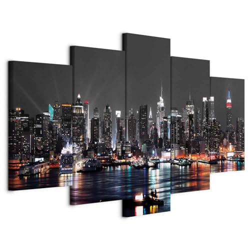 Acoustic Panels Canvas Wall Art Print, Office New York 90x45 in