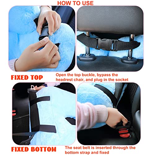 Travel Pillow Car Pillow(28x18in) U Shaped Cushion Pillow, Long Distance Travel Sleep Pillow for Head and Body Support for Adults Children (Blue) - view 5